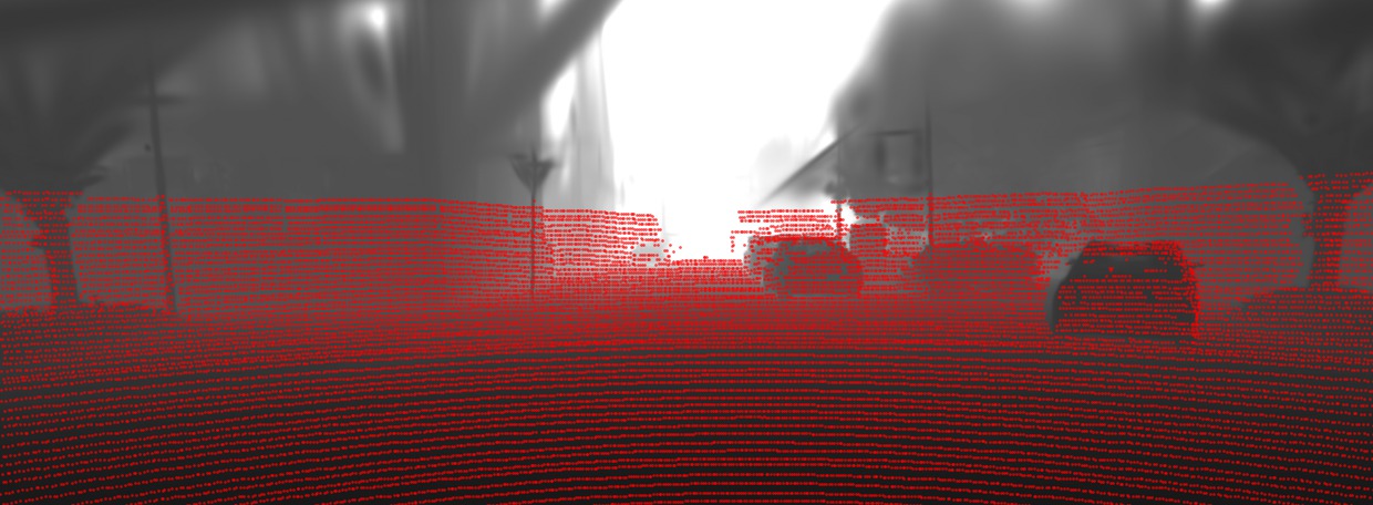 Rendered depth when the photometric alignment loss is active